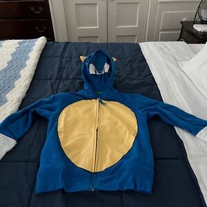 Kids Blue and Yellow Sonic Costume Hoodie